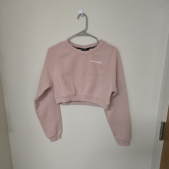 Alphalete Classic Crew Crop, Rose - Picture 2 of 5